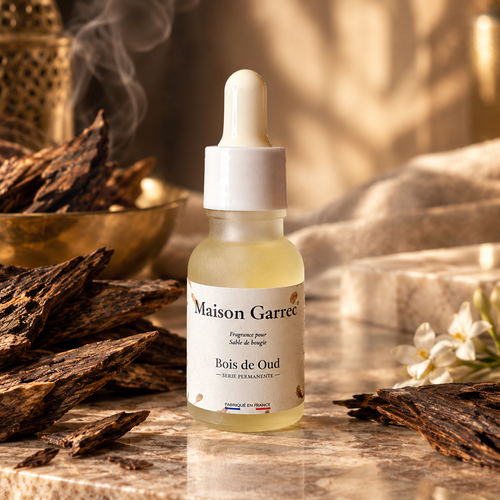 Parfum pour sable de bougie 15ml - Bois de Oud Maison Garrec