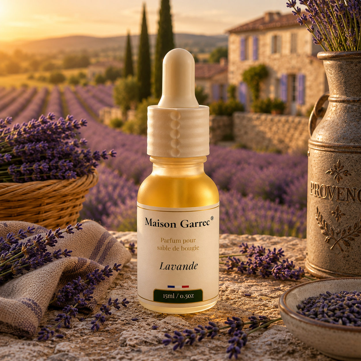 Parfum pour sable de bougie 15ml - Lavande Maison Garrec