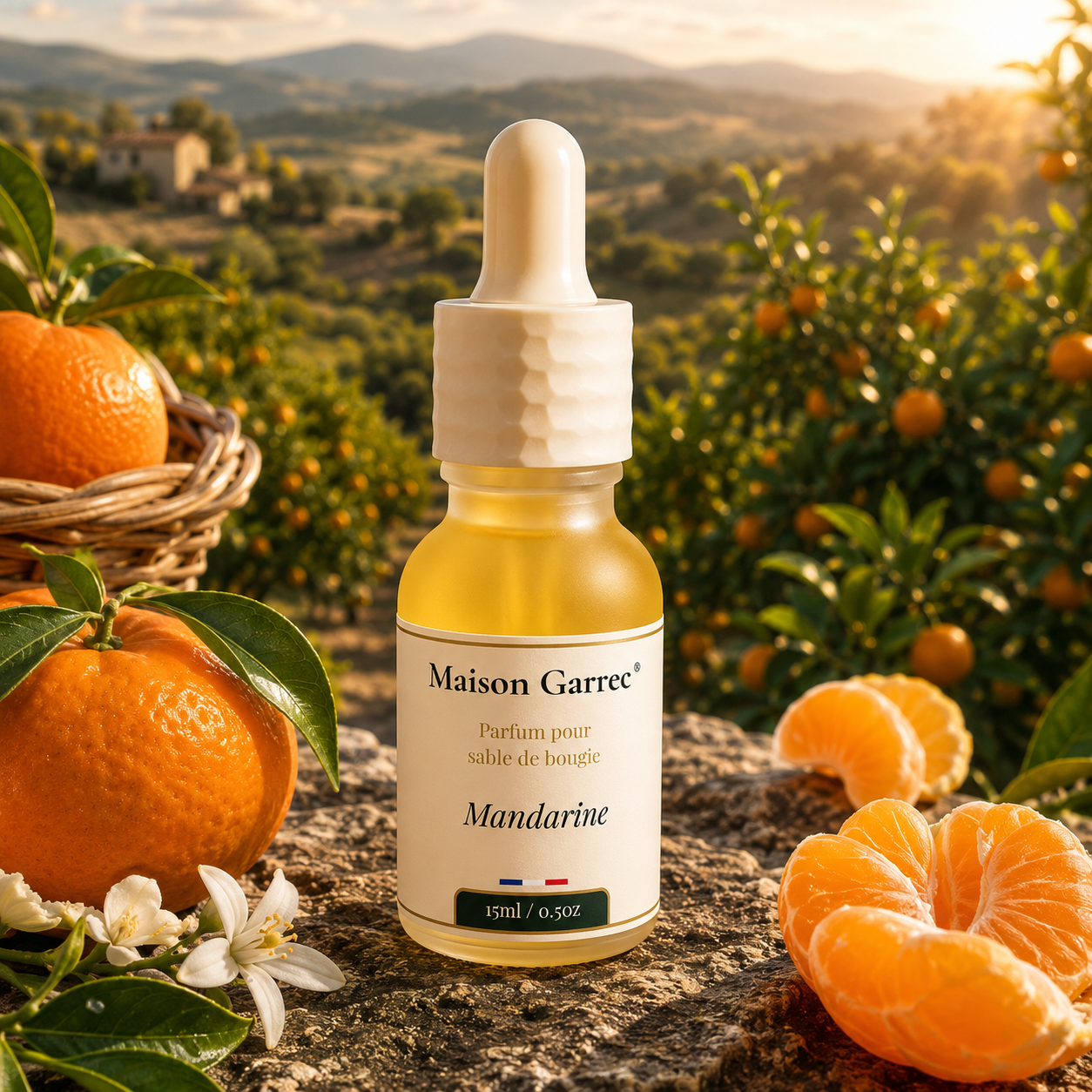 Parfum pour sable de bougie 15ml - Mandarine Maison Garrec