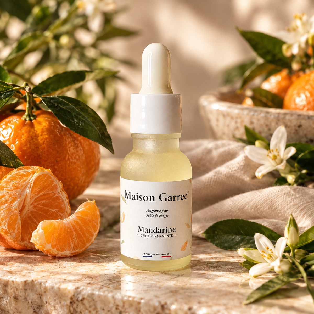 Parfum pour sable de bougie 15ml - Mandarine Maison Garrec